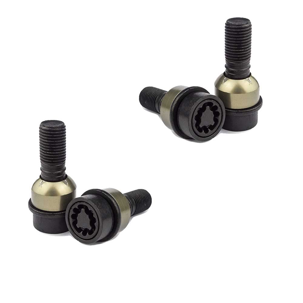 Tornillos antirrobo asiento esférico R14 2-pcs. M14x1,5 34mm FSS-2449B compatible con Mercedes-Benz A-Klasse B-Klasse C-Klasse Coupe C-Klasse T-Model C