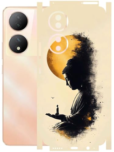 Image of AtOdds - Full Body Back Screen Guard Protector Film - Lamination Wrap Skin Sticker Compatible with VIVO Y100A | Scratchproof Matte Finish (Divine)