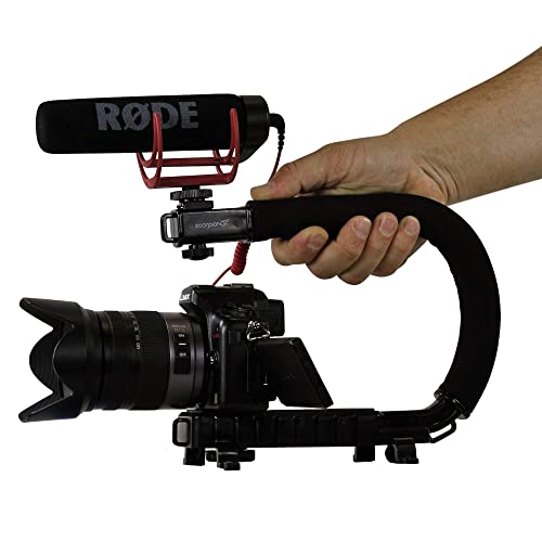 CamCaddie Video Action Stabilizing Handle Grip (Black) | Handheld Camera Stabilizer with Cold-Shoe Mount | Video Stabilizer for Canon Nikon Sony Panasonic DSLR Camera Camcorder - Thumbnail 4
