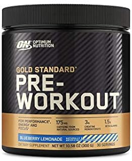 Optimum Nutrition Gold Standard Pre-Workout, Vitamin D for Immune Support, with Creatine, Beta-Alanine, and Caffeine for Energy, Keto Friendly, Blueberry Lemonade, 30 Servings (Packaging May Vary)