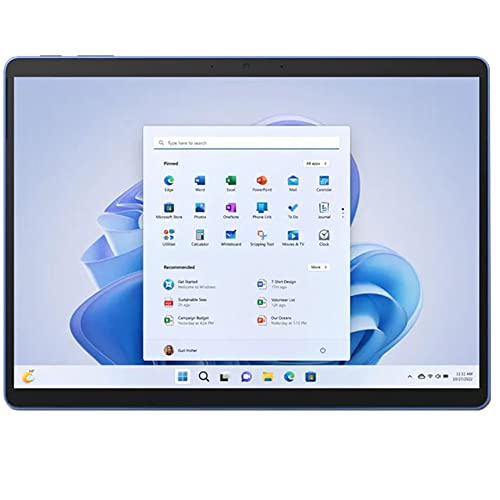 Image of Microsoft QIL-00035 Surface Pro 9 13 inch Touch Tablet, Intel i7, 16GB /256GB, Sapphire Bundle Surface Pro Signature Mechanical Keyboard, Black and 1 YR CPS Enhanced Protection Pack