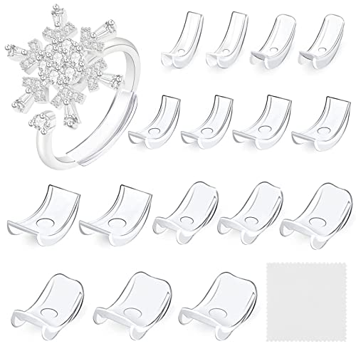 GeeRic 16 Packs Ajusteur de Taille de Bague, Ajusteur Invisible de Taille de Bague pour Anneaux en Vrac Cover