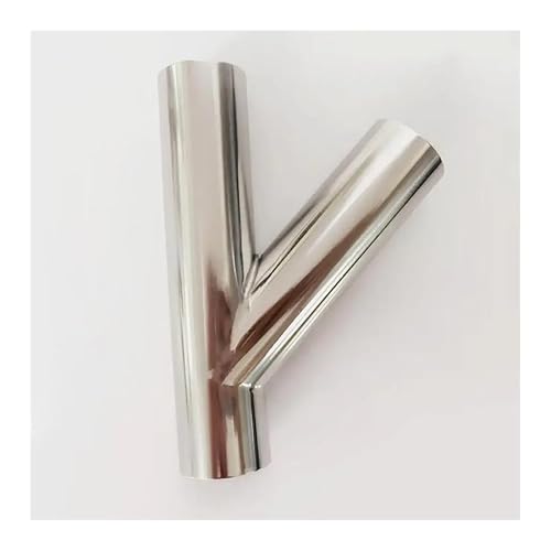 89mm 3.5" Pipe OD Butt Welding Oblique Y-Shaped 3 Way SUS 304 Stainless Fitting Spliter Beer Wine