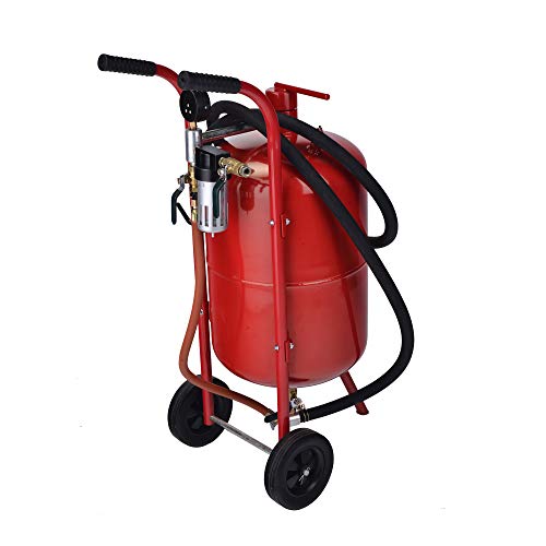Mini 10 Gallon Portable Air Sandblaster Sand Blaster Kit High Pressure Tank Red - Thumbnail 4
