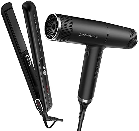 Amazon.com: GAMA Titanium 4/5 pulgadas Plancha Paquete con secador de pelo  negro : Belleza y Cuidado Personal
