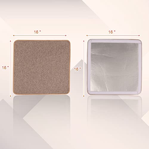 Rv Roof Vent Skylight Insulator Window Cover, Sun Blackout Fabric For Camper (16 X 16 Inch)- Brown #TOP5