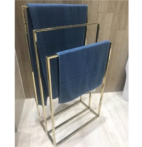 Toallero de pie de hierro con 3 niveles para el baño moderno de casa 2