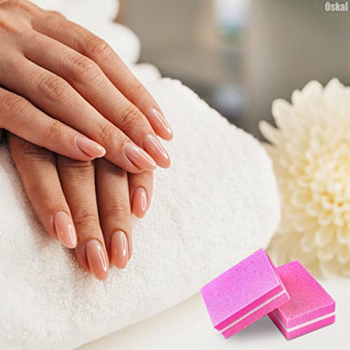 100Pcs Nail Buffer For Natural Nails - Professional Buffer Block Nail File Nail Polish Remover Sponge Buffer Block For Acrylic Nails -180 Grit Nail Art Tools Buffing Blocks Sandpaper Nail File Tools #TOP6