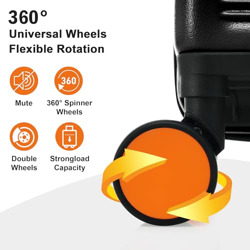 Contrast Color 3 Piece Luggage Set Hardside Spinner Suitcase with TSA Lock 20" 24' 28" Available3