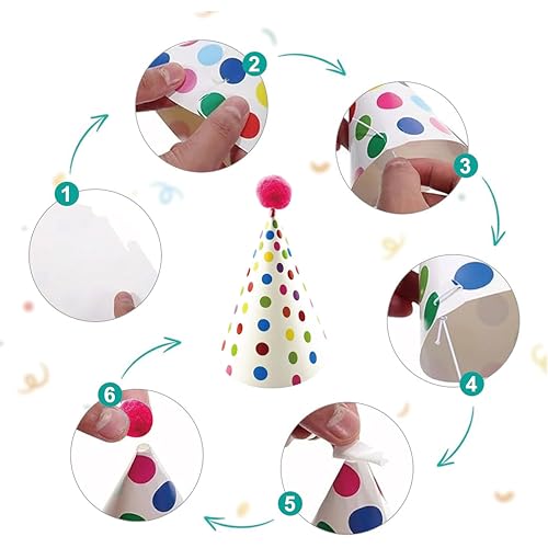 image for Lyosehy10 Pcs Birthday Party Hats for Kids Adults Animal. The Hat Deco