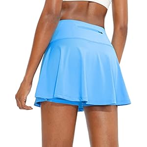 SANTINY Pleated Tennis Skirt for Women with 4 Pockets Women’s High Waisted Athletic Golf Skorts Skirts for Running Casual