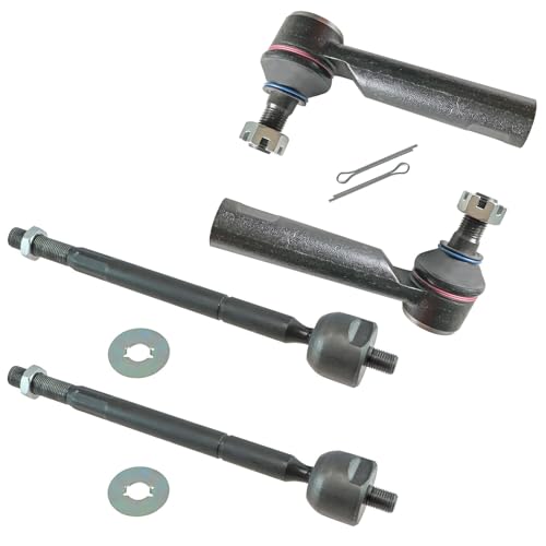 TRQ Front Inner and Outer Tie Rod Set 4 Piece