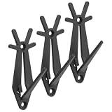 Cabilock 3 Stück Robuste Edelstahl Wandhalterung und Rinderschädel mit Verstellbaren Armen und Modularer Konstruktion für Sammlungen und Wissenschaftliche Ausstellungen