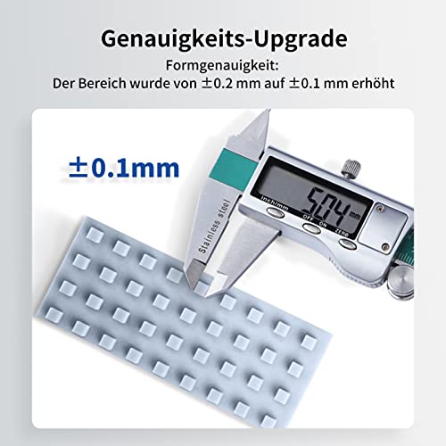 ANYCUBIC Standard Resin Plus 1000g, 3D Drucker Resin, 405nm LCD SLA Rapid UV Aushärtung Resin, Hochpräzises und schnelles Photopolymer Harz für LCD/DLP/SLA 3D Druck, Grau