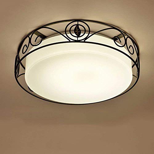 Éclairage extérieur plafonnier LED rétro américain dimmable en fer 45cm