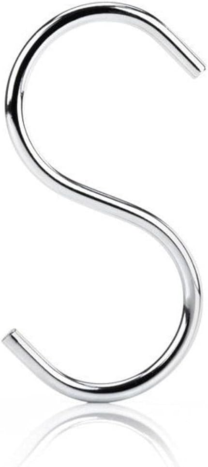 K P Enterprise Metal Heavy Duty S Shaped Hangers Hooks for Multiple Uses Kitchenware, Bathroom, Bedroom and Office, Pan, Pot, Coat, Clothes, Bag, Plants (6 Pack/3.75 inch/4mm)