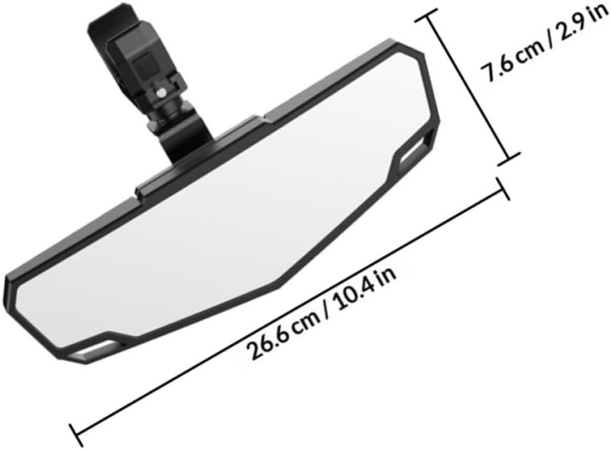 Adjustable Utv Blind Spot Mirror for Atv and Utv Vehicles, Black Abs Material Rear View Mirror Increasing Driving Safety with Chic and Practical Design