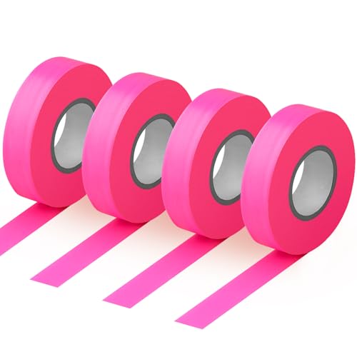 GUFJUCH 800FT Pink Flagging Tape, Non-Adhesive Survey Tape, Marking Tape for Tree, Hunting Trail...