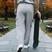 Gray Sweatpants Cargo Sweatpants for Men Baggy Wide Leg Joggers Solid Elastic Waist Athletic Workout Joggers Fashion Streetwear S