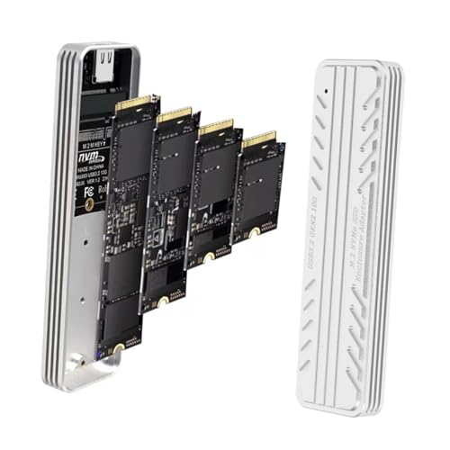 Adaptador USB para SSD Nvme Enclosure de Aluminio Plateado miniatura 6