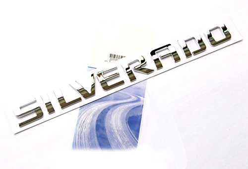 Image of Yoaoo 1 OEM Letter Emblem 3D Badge Nameplate Replacement for Silverado 1500 2500Hd 3500Hd Series 1999-2018 1999-2018 Gloss Chrome