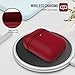 AirPods Case Cover, Coffea Waterproof Silicone Case Protective Cover Skin with Strap for Apple Airpods 2 & 1 (Front LED Visible) (Burgundy)