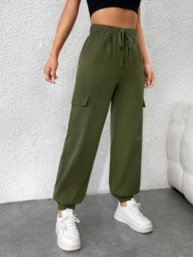 Image of dockstreet Women Cargo Joggers in Pure Thick Hosiery Soft Cottonfor a Relaxed Feel /Multipurpose in Their use for Athletic, Casual, Everyday wear and Suitable for All Seasons