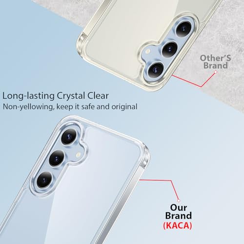 Image of KACA Clear Back Cover Case for Samsung Galaxy S24 FE 5G |Case for Samsung Galaxy S24 FE 5G|Shockproof Bumper TPU Protective Design - Transparent