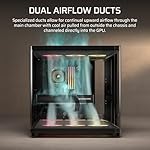 CORSAIR AIR 5400 RS-R ARGB Triple-Chamber Mid-Tower Panoramic PC Case – 3X Pre-Installed Reverse-Rotor RS120-R ARGB Fans, Low-Noise, High Airflow Ducts, Reverse Motherboard Support – Black - Image 4