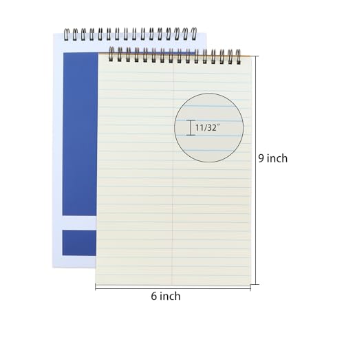 Bloc-notes à spirale 15,2x22,9cm papier blanc sténo pour écrire des notes d'école
