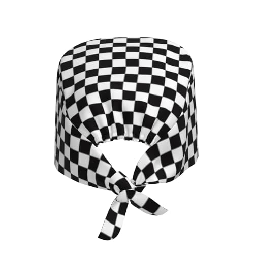 Image of Working Cap Scrub Cap with Sweatband Adjustable Unisex Women Tie Back Hat Nurse Surgical Caps