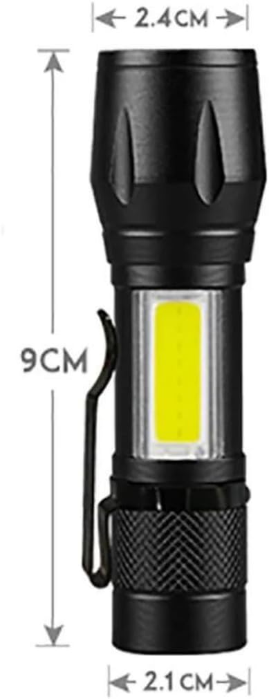 Jouis Flashlight Led USB RECHARGEABLE-Metal Ultra Powerful Bright Zoom Mini Size Flashlight [Energy Class A++]Media Lamp Earthquake, Police, Gendarmerie, Police, Watchman's Flashlight [Energy Class A++]