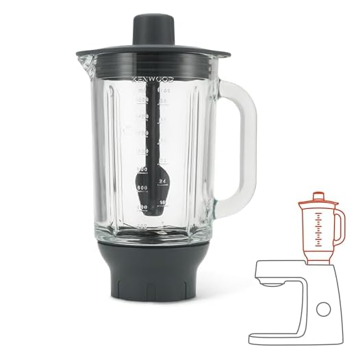 Kenwood KAH359GL Bol Blender Verre 1,8L, Gris, Transparent