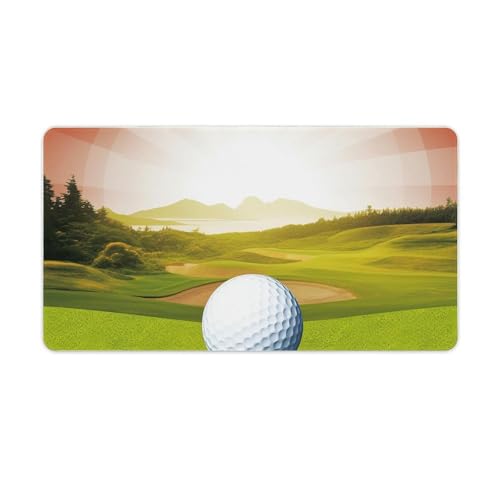 Tapis de souris imprimé sport de golf grand format avec surface fluide pour clavier