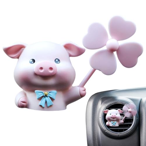 Clip de ventilación de aire para coche- Decoración de cocheDifusor Scent, difusor de coche lindo | Clip de perfume de cerdo Encanto de coche con 2 estantes de perfume, a