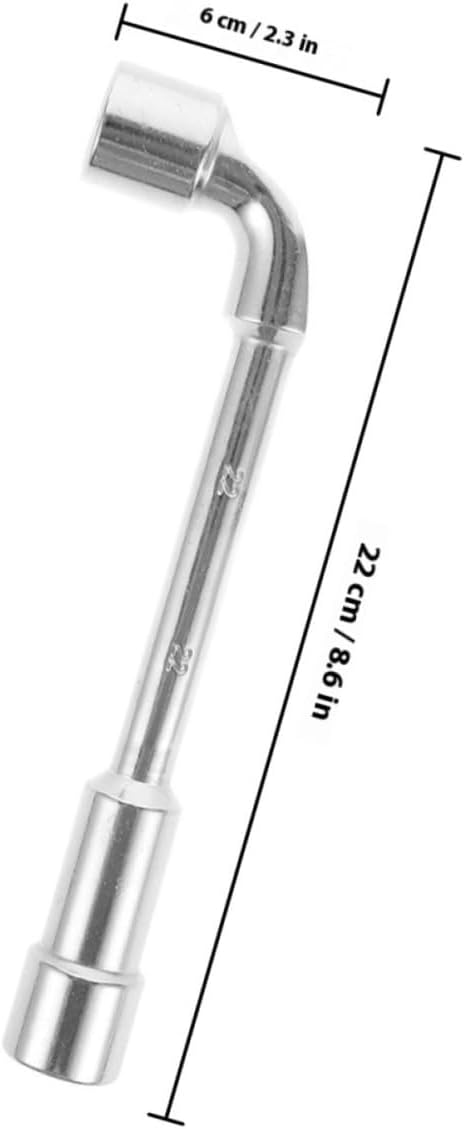 FOMIYES 21mm L-shaped Socket Wrench Tire Repair Tool Car Wheel Nut Wrench Automotive Repair Tool for Tire Removal and Alignment