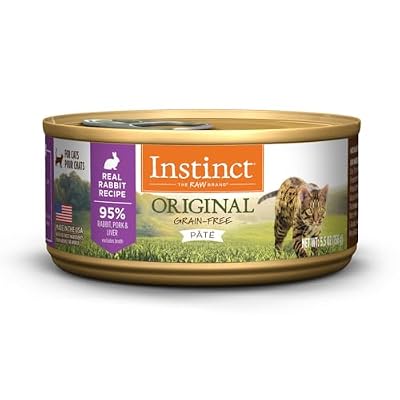 Instinct Original Grain Free Real Rabbit Recipe Natural Wet Canned Cat Food by Nature's Variety, 5.5 oz. Cans (Case of 12)
