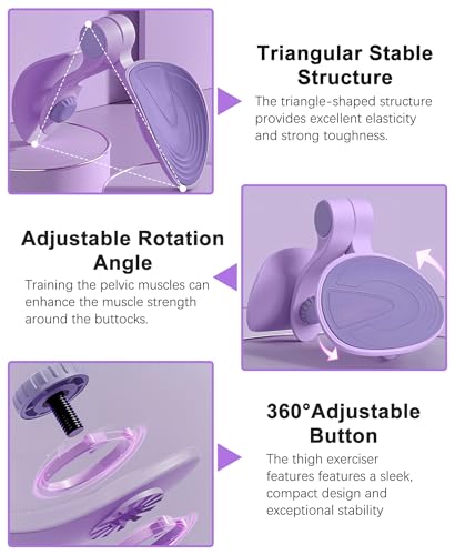 Kegel Exerciser, Pelvic Floor Muscle Exercise Devices for Women, Inner Thigh Exerciser Leg Workout Equipment Thigh Trainer for Male Hip Trimmer Inner Thigh Toner Workout