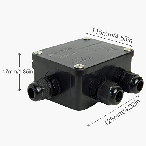 Kekeou External Junction Box, Underground Electrical Junction Box, Cable Connector Box, 5 Way External Electrical Junction Box Outdoor, M20 Wire Range 4Mm-8Mm #TOP2