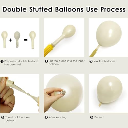 Image of Double Stuffed Black Gold White Confetti Balloon Arch Kit 129 Pcs