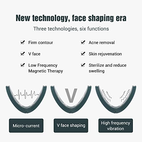 Masseur amincissant pour le visage, lifting et raffermissement du visage en V, 6 modes, compression chaude à 9 vitesses, appareil amincissant sans fil, 4 grandes têtes de massage – vue 3