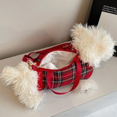 Plush Shoulder Bag Cute Dog Fluffy Crossbody Bag Soft Plush Cross Bag Cartoon Animal Puppy Messenger Bag for Ladies Girls2