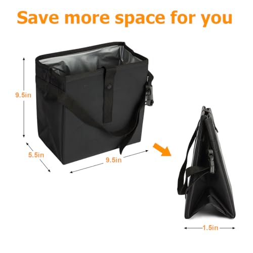 Image of Mandark Car Trash Can, Waterproof Leakproof Vehicle Hanging Storage Bag with Large Capacity, Collapsible Automotive Interior Garbage Container Accessories, Universal for SUV, Sedan, Truck