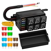 Gebildet – Gebildet 12V Relaiskasten,6Wege Relais Sicherungskasten,12AW
