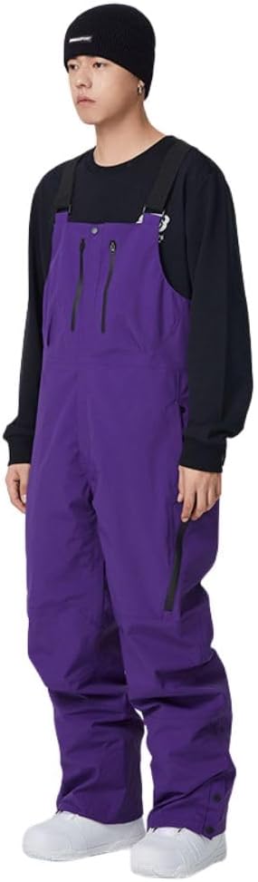 3L Snow Bibs for Women and Men Snow Overalls Warm Insulation Snowboard Bib with Zipper Pocket
