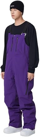 3L Snow Bibs for Women and Men Snow Overalls Warm Insulation Snowboard Bib with Zipper Pocket
