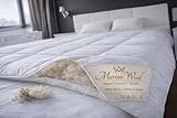 Couette en Laine mérinos   220 x 240 cm   Poids Moyen 8 10 tog, Chaud   100% Laine mérinos   100% Coton