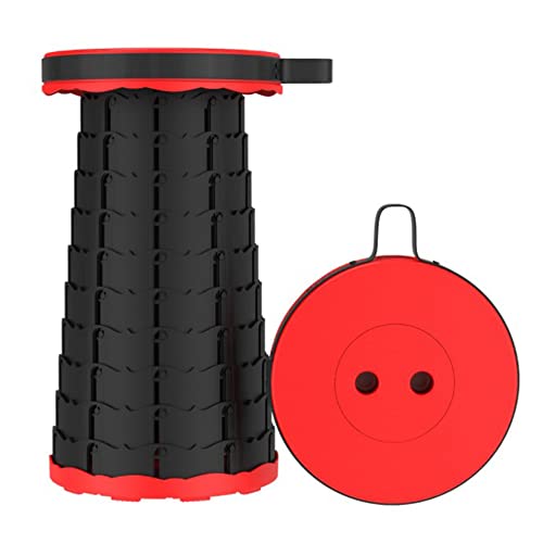 Preisvergleich Produktbild Drumm Tragbarer Klapphocker, Campinghocker für draußen, Teleskop-Hocker, faltbar, Campinghocker aus Kunststoff, für Camping, Angeln, BBQ, Party
