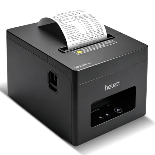 Helett BillQuick™ Lite USB Direct POS Autocut Thermal Receipt Printer 80mm(3inch)Compatible with Windows(PC&Laptop)250mm/s High Speed Printing connect