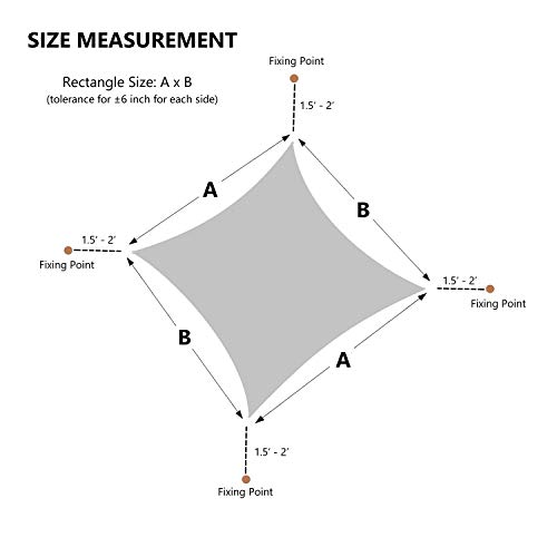 Asteroutdoor Sun Shade Sail Rectangle 10' X 10' Uv Block Canopy For Patio Backyard Lawn Garden Outdoor Activities, Graphite #TOP3